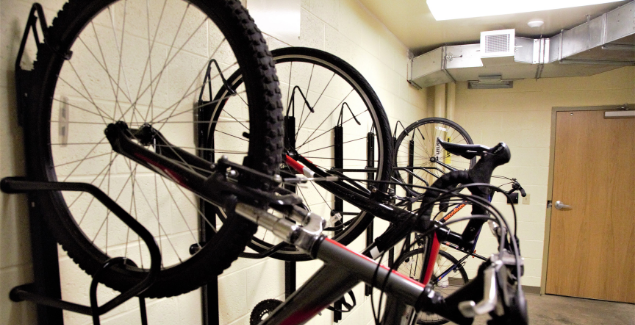 On-campus bike room